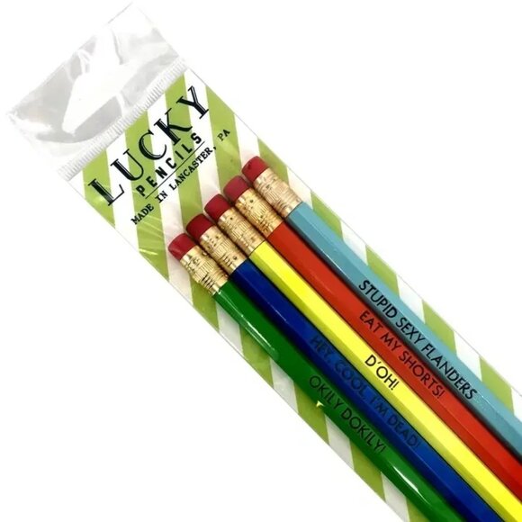 ($6) The Simpsons Pencil Set - Picture 2 of 2